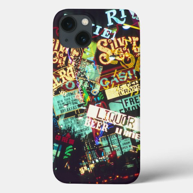 Double exposure, casino signs, Las Vegas, Case-Mate iPhone Case (Back)