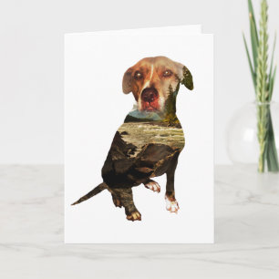 double exposure dog card