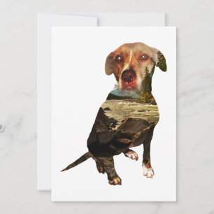 double exposure dog invitation