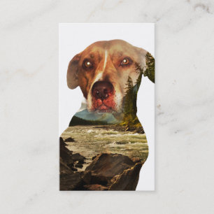 double exposure dog punch card
