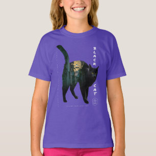 Double Exposure Effect - Black Cat T-Shirt