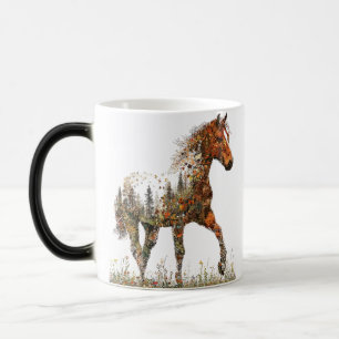 Double Exposure Horse Mug–Forest and Freedom  Magic Mug
