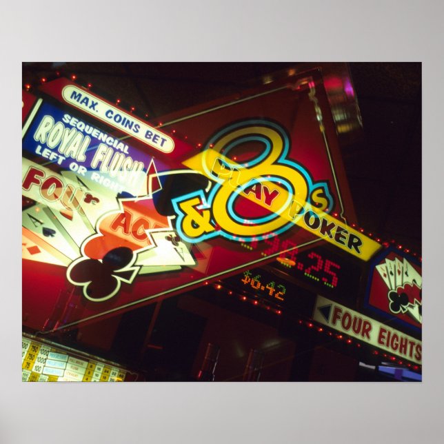 Double exposure, interior Casino, Las Vegas, Poster (Front)