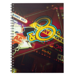 Double exposure, interior Casino, Las Vegas, Spiral Notebook