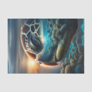 Double Exposure Sea Turtle Decoupage   Ocean Tissue Paper