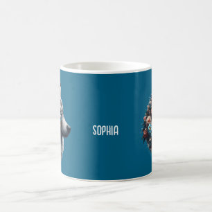 Double Exposure Wolf and Nature Landscape Coffee Mug