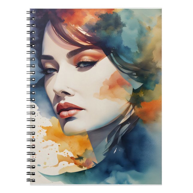 Double exposure woman art notebook (Front)