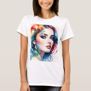 Double exposure woman art T-Shirt
