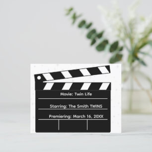 Double Feature: Epic Twin Pregnancy Announcement  Postcard