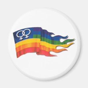 Double Female Pride Flag Magnet