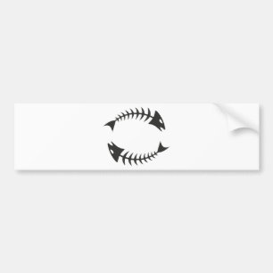 Double Fishbone Fischgräte Bumper Sticker