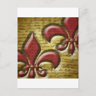 Double Fleur de Lis Postcard