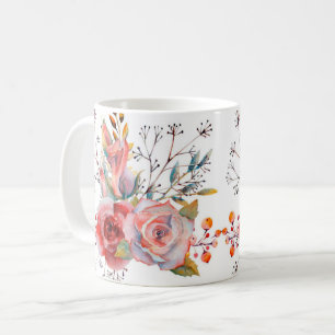 Double flower bouquet mug