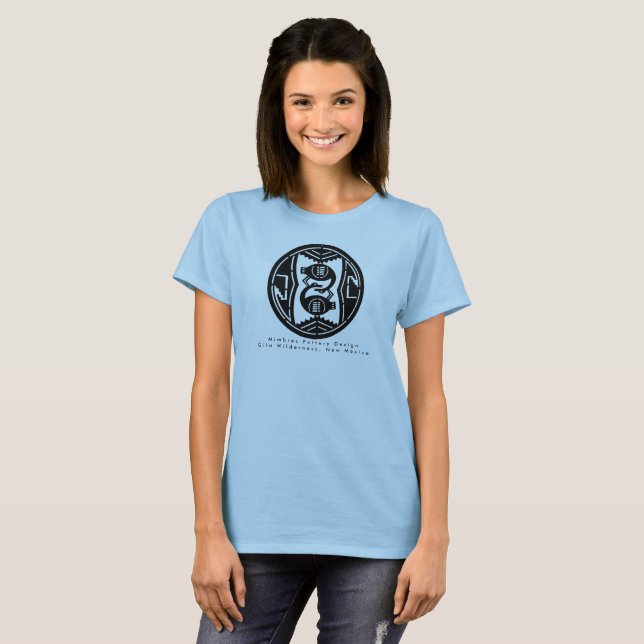 Double Geese, Mimbres Pottery Design T-Shirt (Front Full)