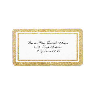 Double Gold Glitter Trim - Address Label