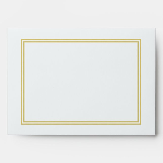 Double Gold Metallic Border on Bubbly White Envelope (Front)