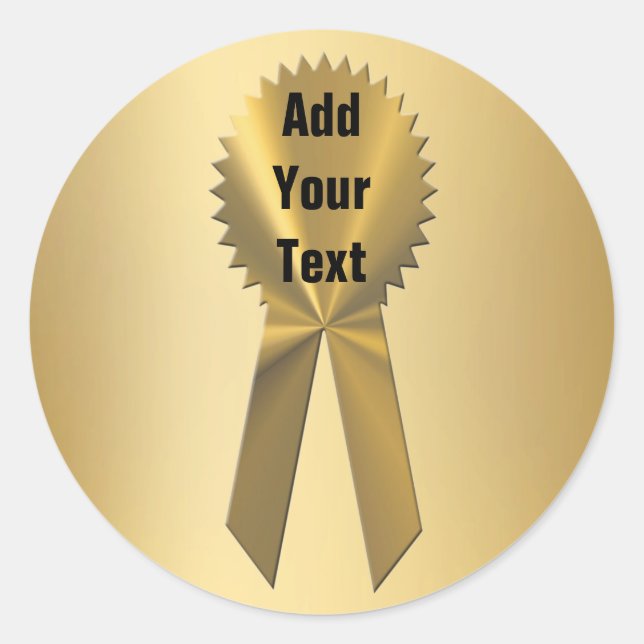 Double Gold Ribbon Seals And Stickers (Front)