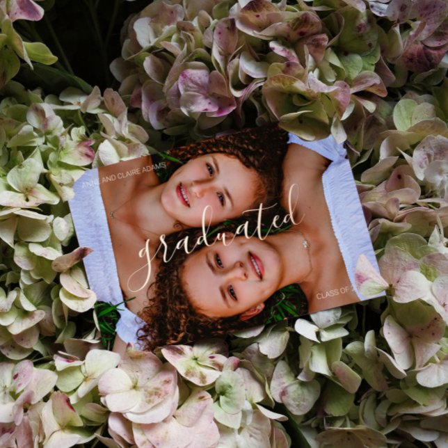 Double Graduation Photo Announcement Foil (Creator Uploaded)