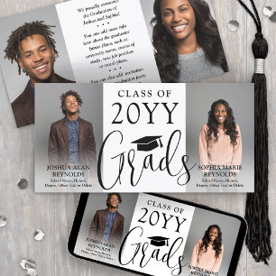 Double Graduation Two Graduates Photos Joint Announcement