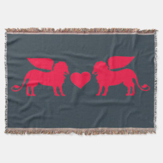 DOUBLE GRIFFINS OF LOVE throw blanket