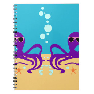 Double Groovy Octopus Spiral Notebook