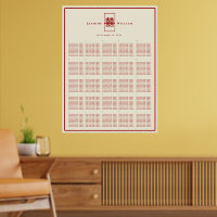 Double Happiness 囍 Chinese Wedding Seating Chart