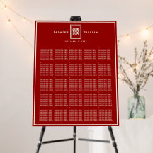 Double Happiness 囍 Chinese Wedding Seating Chart
