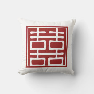 Double Happiness Chinese Wedding Cushion