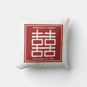 Double Happiness Chinese Wedding Cushion