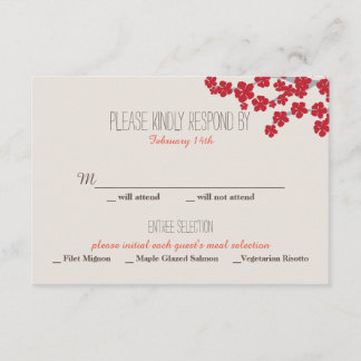 Double Happiness Chinese Wedding Invitation - RSVP