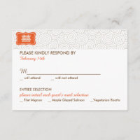 Double Happiness Chinese Wedding Invitation - RSVP