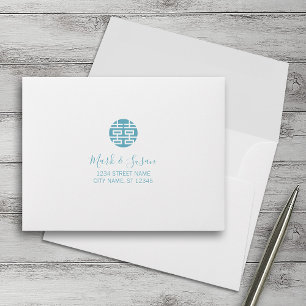 Double Happiness Chinese Wedding RSVP Envelopes