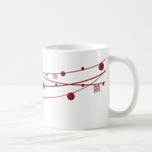 Double Happiness Lanterns Oriental Wedding Mug