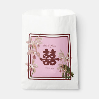 Double Happiness Orchid Favour Bags