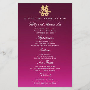 Double Happiness   Wedding Banquet Menu