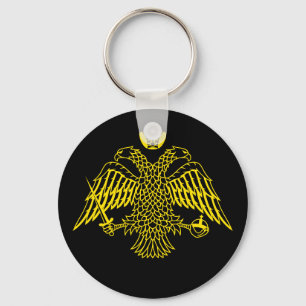 Double Headed Eagle Byzantine & Christian Emblem Key Ring