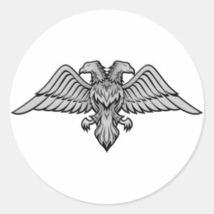 Double headed eagle classic round sticker