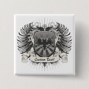 Double Headed Eagle Crest 15 Cm Square Badge