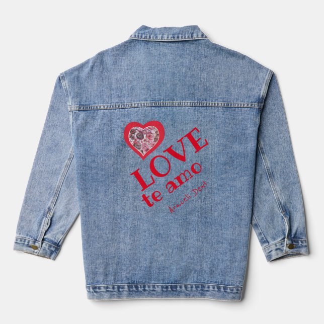 Double Heart Denim Jacket (Back)