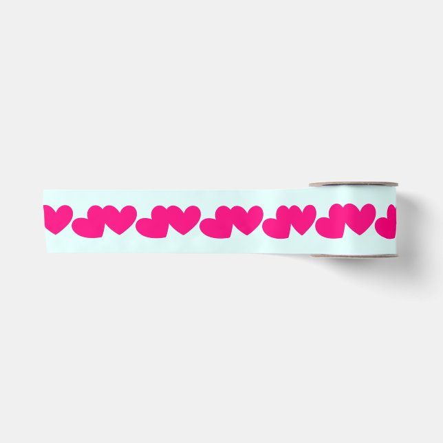 Double hearted ribbon satin ribbon (Front)