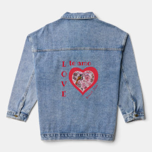 Double HeartPassionred Denim Jacket