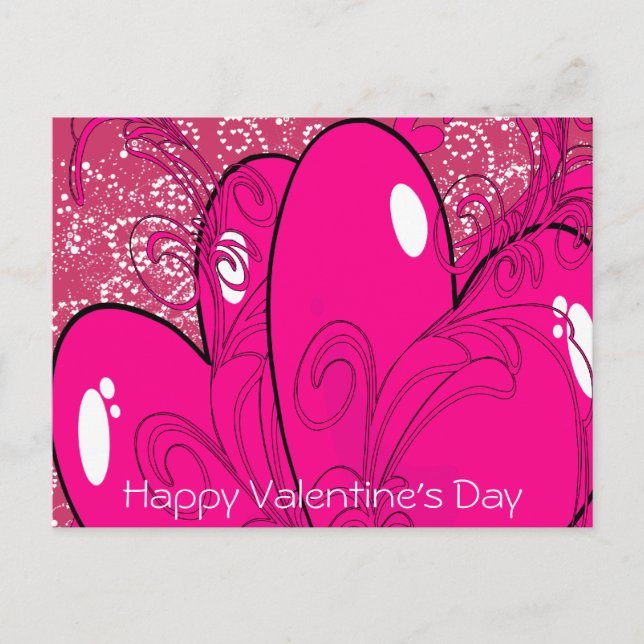 Double Hearts - Holiday Postcard (Front)