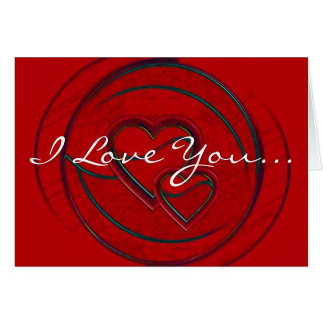 Double Hearts I Love You In White (Front Horizontal)