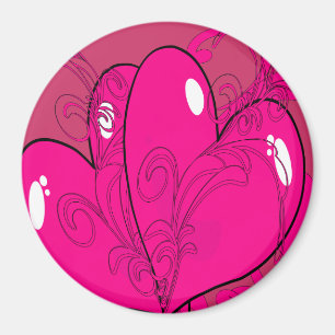 Double Hearts Magnet