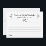 Double Hearts Wedding Advice and Well Wishes Cards<br><div class="desc">Save 40% OFF when you order 100 cards. Use these wedding advice cards as a guest book alternative or in addition to a guest book at the wedding reception. These can also be used as bridal advice cards for a bridal shower. The bride and groom will enjoy reading advice and...</div>