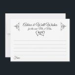 Double Hearts Wedding Advice and Well Wishes Cards<br><div class="desc">Save 40% OFF when you order 100 cards. Use these wedding advice cards as a guest book alternative or in addition to a guest book at the wedding reception. These can also be used as bridal advice cards for a bridal shower. The bride and groom will enjoy reading advice and...</div>