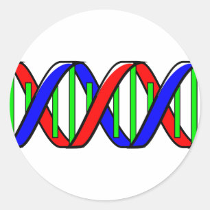 double helix classic round sticker