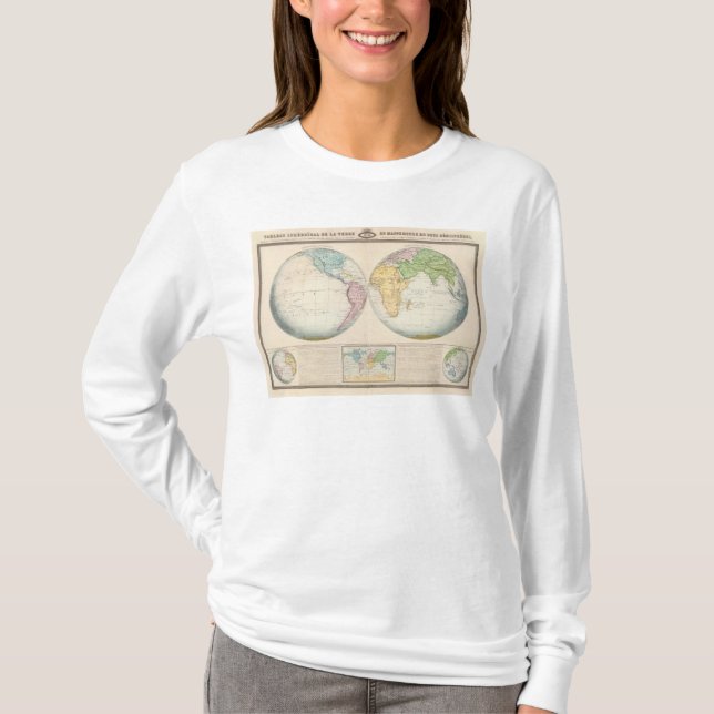 Double Hemisphere Map of the Climate T-Shirt (Front)