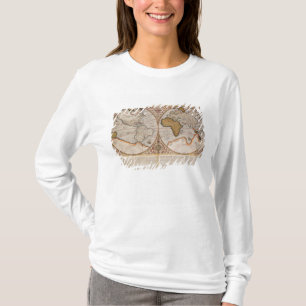 Double Hemisphere World Map, 1587 T-Shirt