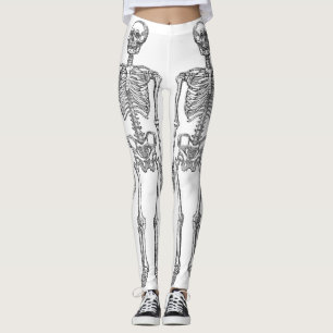 Double Human Skeletons Black Leggings